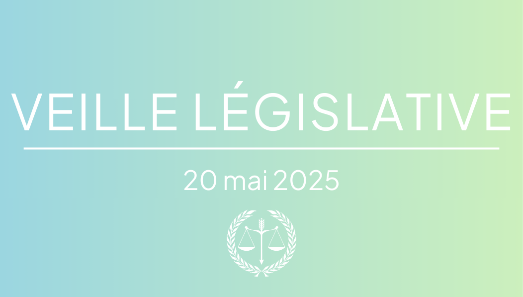 Veille législative du 20 mai 2025